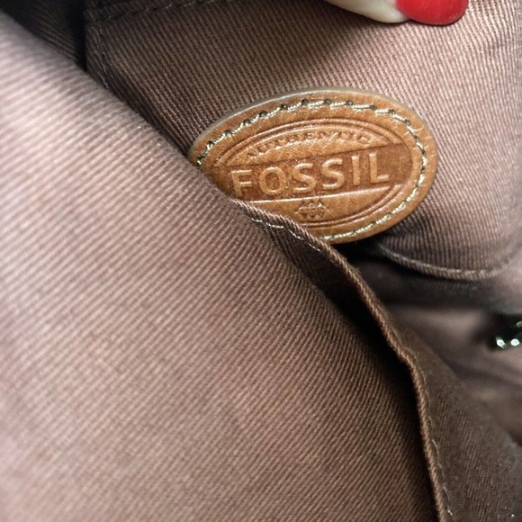 Fossil Handbag Sydney Gold Metallic Crossbody Small Zip‎ Closure Purse - Picture 10 of 14